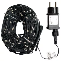 Sznur 50mb 500led ciepłych lampek choinkowych led Ip44 z zasilaczem - 8433325382346