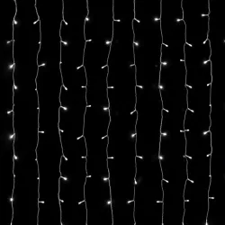 Kurtyna świetlna 0.9x1.8m 180 chłodnych lampek w 10 soplach 8 trybów - 8433325003814