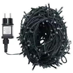 Sznur 7.5mb 150led zimnych lampek choinkowych led Ip44 z zasilaczem - 8433325380878