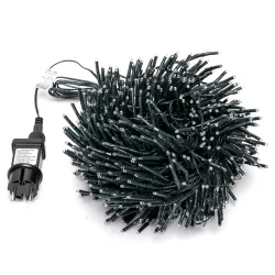 Sznur 15m 600 led ciepłych lampek choinkowych Ip44 z zasilaczem - 8433325381837