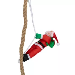 Mikołaj na linie 1.6m z podświetleniem 50 ciepłych led na 4xbaterie - 8433325000325