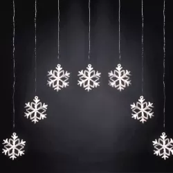 Kurtyna świetlna 7 zimnych gwiazdek 1x1.2m 8 trybów niskonapięciowa - 8433325003517