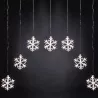 Kurtyna świetlna 7 zimnych gwiazdek 1x1.2m 8 trybów niskonapięciowa - 8433325003517