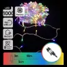 Sznur 50m 1000 lampek choinkowych led RGBY Ip44 z zasilaczem 8 trybów - 8433325002435