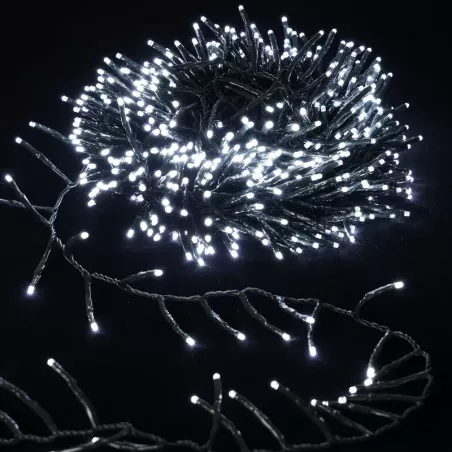 Sznur 20m 800 led zimnych lampek choinkowych Ip44 z zasilaczem - 8433325382018