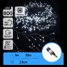 Sznur 20m 800 led zimnych lampek choinkowych Ip44 z zasilaczem - 8433325382018