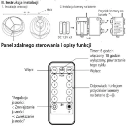 Bałwanek 0.7m składana dekoracja ogrodowa z pilotem na 3xAA ciepły - 8433325501389
