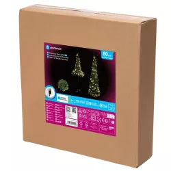 Składana choinka 120x40cm zielona komplet z zimnymi lampkami 8 trybów - 8433325002053