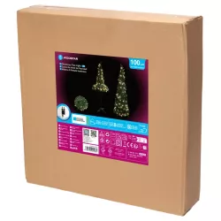 Składana choinka 150x50cm zielona komplet z zimnymi lampkami 8 trybów - 8433325002060