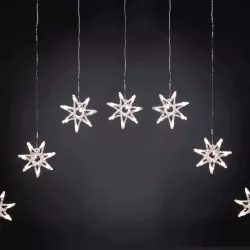 Kurtyna świetlna 7 zimnych gwiazdek 1x1.2m 8 trybów niskonapięciowa - 8433325003548