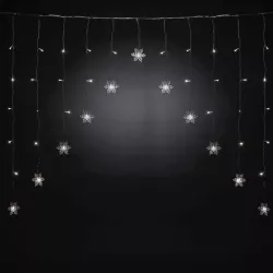 Kurtyna świetlna 11 zimnych gwiazdek 1x1.2m 8 trybów niskonapięciowa - 8433325003579