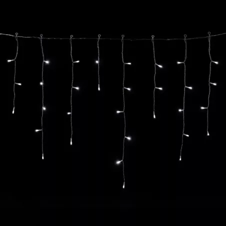 Niskonapięciowa płaska taśma świetlna sople fala, Zimna biel, 20m-8433325381042