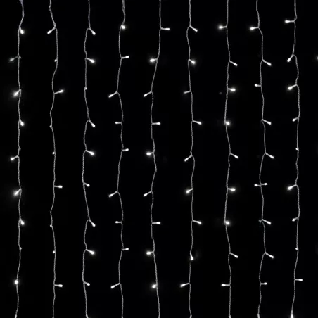 Kurtyna świetlna 1.5x1.8m 288 chłodnych lampek w 16 soplach 8 trybów - 8433325003876