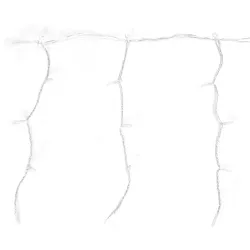 Kurtyna świetlna 5x0.4m 100 chłodnych lampek w 25 soplach 8 trybów - 8433325381271