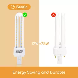 Żarówka 12W PLC z trzonkiem typu G24d-3 wymienny wkład biały neutralny - 8433325202965