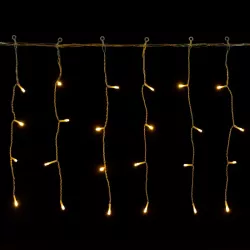 Kurtyna świetlna 20x0.4m 400 ciepłych lampek w 100 soplach 8 trybów - 8433325381981