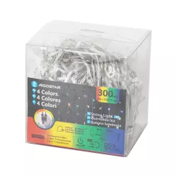 Kurtyna świetlna 15x0.4m 300 lampek led RGBY w 75 soplach 8 trybów - 8433325382179