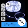 Węż led Φ5mm 15m sznur 150 led biały zimny z zasilaczem 8 funkcji - 8433325381769