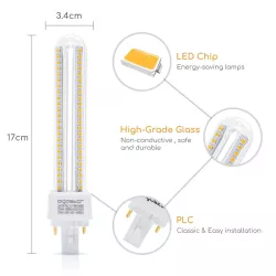 Świetlówka tuba LED PLC 2U 15W biała ciepła - 8433325202972