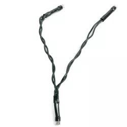 Lampki choinkowe 6 zwisów po 1.5 m 80 białe ciepłe led na 3 baterie AA - 8433325413484