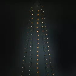 Lampki choinkowe 6 zwisów po 1.8m 108 białe ciepłe led na 3 baterie AA - 8433325413491