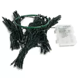 Lampki choinkowe 6 zwisów po 1.8m 108 białe ciepłe led na 3 baterie AA - 8433325413491