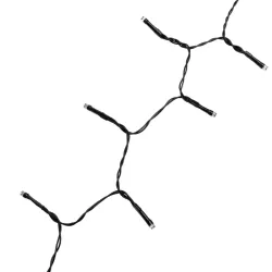 Lampki choinkowe 6 zwisów po 1.2 m 72 białe ciepłe led na 3 baterie AA - 8433325413477