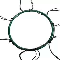 Lampki choinkowe 6 zwisów po 1.2 m 72 białe ciepłe led na 3 baterie AA - 8433325413477