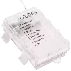 Lampki choinkowe 6 zwisów po 1.5 m 80 białe ciepłe led na 3 baterie AA - 8433325413484