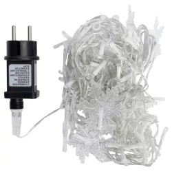 Kurtyna świetlna 11 zimnych śnieżynek 1.5x1.2m 8 trybów z zasilaczem - 8433325501426