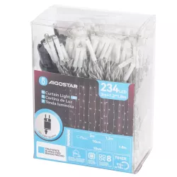 Kurtyna świetlna 1.2x1.8m 234 chłodnych lampek w 13 soplach 8 trybów - 8433325003845
