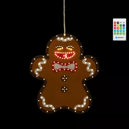 Pierniczek led świecąca zawieszka z pozytywką i pilotem na baterie 3AA - 8433325501327