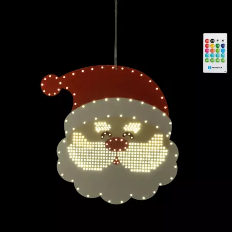 Mikołaj led świecąca zawieszka z pozytywką i pilotem na baterie 3xAA - 8433325501341