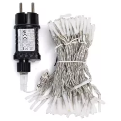 Kurtyna świetlna 1.5x1.2m 192 ciepłych led na 16 paskach z zasilaczem - 8433325003746