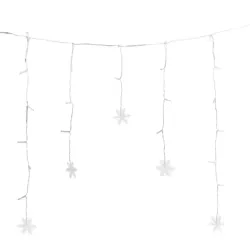 Kurtyna świetlna 11 śnieżynek RGBY 1.5x1.2m 8 trybów z zasilaczem - 8433325501433