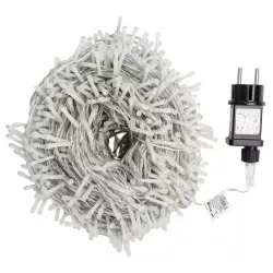 Sznur 20m 400 lampek choinkowych led RGBY Ip44 z zasilaczem 8 trybów - 8433325002411