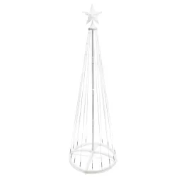 Choinka 150cm sznurkowa z gwiazdą 3d biała ciepła niskonapięciowa - 8433325305598