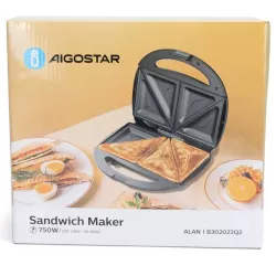 Opiekacz do kanapek ALAN toster o mocy 750W nieprzywierające płyty - 8433325410698