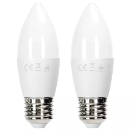Żarówka LED 12W 4000K 1170lm świecowa C37 E27 2szt białe neutralne - 8433325387631