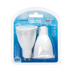 Żarówka 15W GU-10 1180lm biała zimna fi50x80mm kąt 100° opak. 2 szt. - 8433325388256