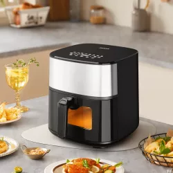Frytkownica beztłuszczowa Ava Pro 2000W AIR Fryer 8L czarna z oknem - 8433325410704