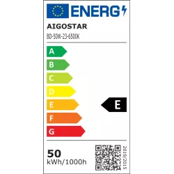Listwa led 1.5m 50W 5540lm plafon 6500K bezcieniowa biała zimna - 8433325331238