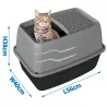 Kuweta dla kota nowoczesna toaleta z wejściem od góry 56x40x38cm - 8719138143092