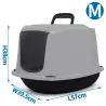 Zamknięta kuweta dla kota z klapką i uchwytem rozmiar M 57x39.5x38cm - 8719138143108