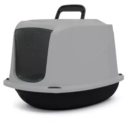 Zamknięta kuweta dla kota z klapką i uchwytem rozmiar M 57x39.5x38cm - 8719138143108