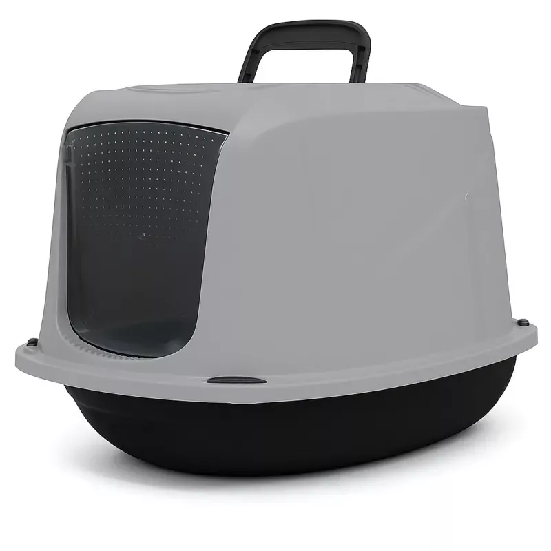 Zamknięta kuweta dla kota z klapką i uchwytem rozmiar M 57x39.5x38cm - 8719138143108