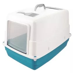 Zamknięta kuweta dla kota z klapką i uchwytem rozmiar 54x39x39cm - 8719138143122