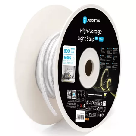 Wysokonapięciowe 8 * 16 neonowe światło paskowe z drutem 50M 6mm - 8433325306991