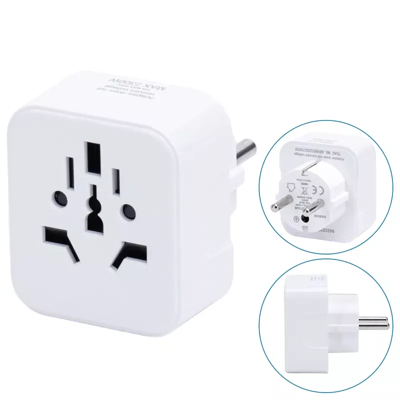 Adapter podróżny przejście wtyk PL gniazdo USA UK GB CHINY AC 230V - 8433325005016