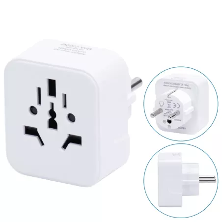 Adapter podróżny przejście wtyk PL gniazdo USA UK GB CHINY AC 230V - 8433325005016